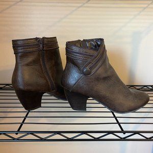 Brown heeled boots